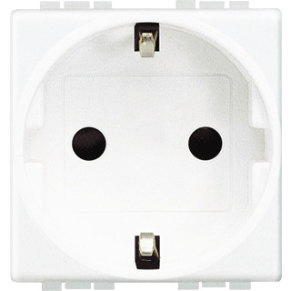 Bticino Livinglight wandcontactdoos inbouw (stucwerk) ra 1V KV wit