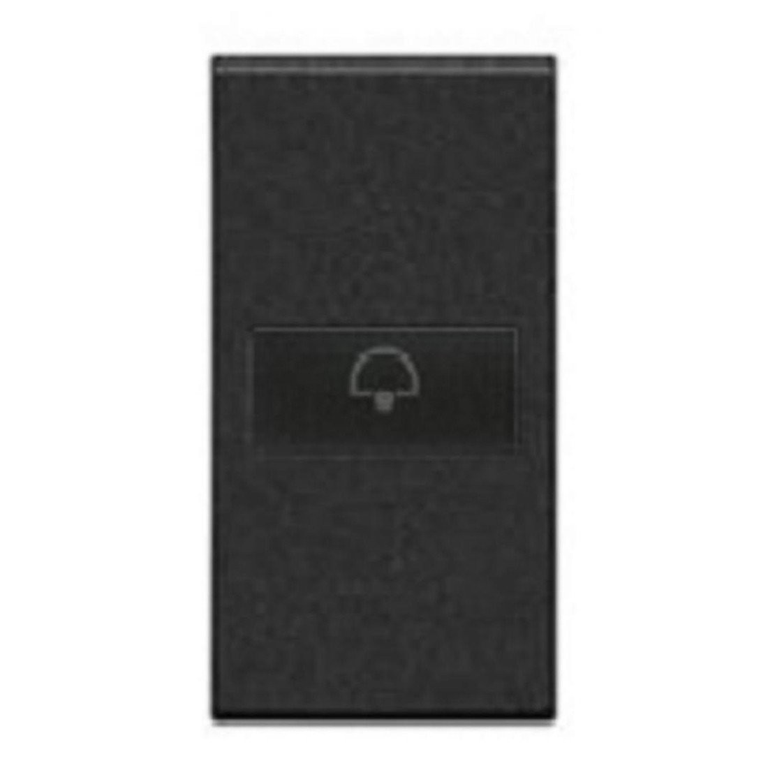 Bticino Livinglight enkele drukker aan-/uit-schakelaar antraciet