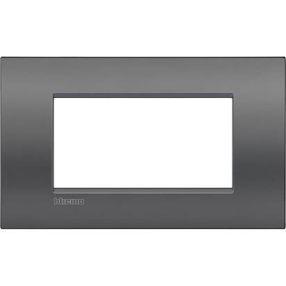 Bticino Livinglight afdekraam 1V horizontaal grijs ip20