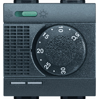 Bticino LL kamerthermostaat elektron.+omschakelaar zomer/winter antraciet