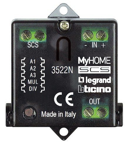 Bticino MH-pulsinterface voor de visualisatie van energieverbruik