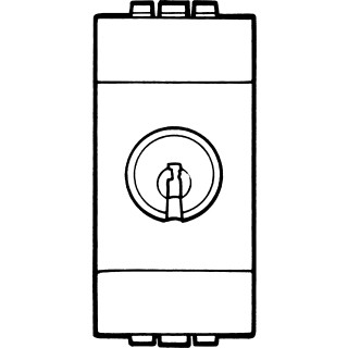 Bticino Schakelaar living light 16a 250V 2p+sleutel
