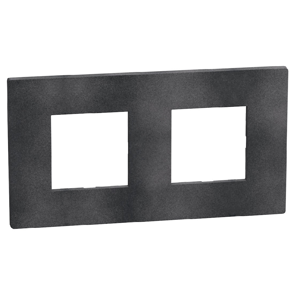 BTicino Schakelmateriaal Light Now afdekraam 2x2 mod zwart grijs