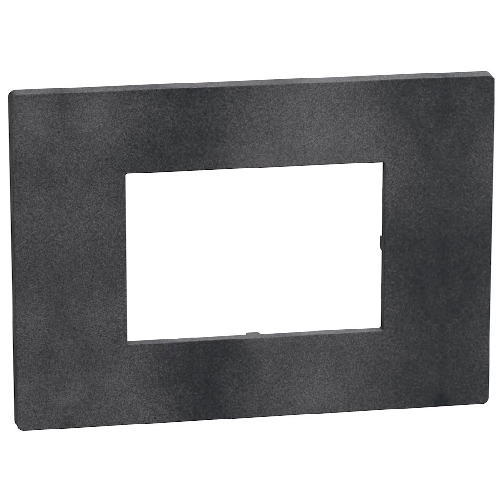 BTicino Schakelmateriaal Light Now afdekraam 3 modules zwart grey