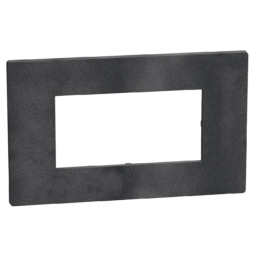 BTicino Schakelmateriaal Light Now afdekraam 4 modules zwart grey