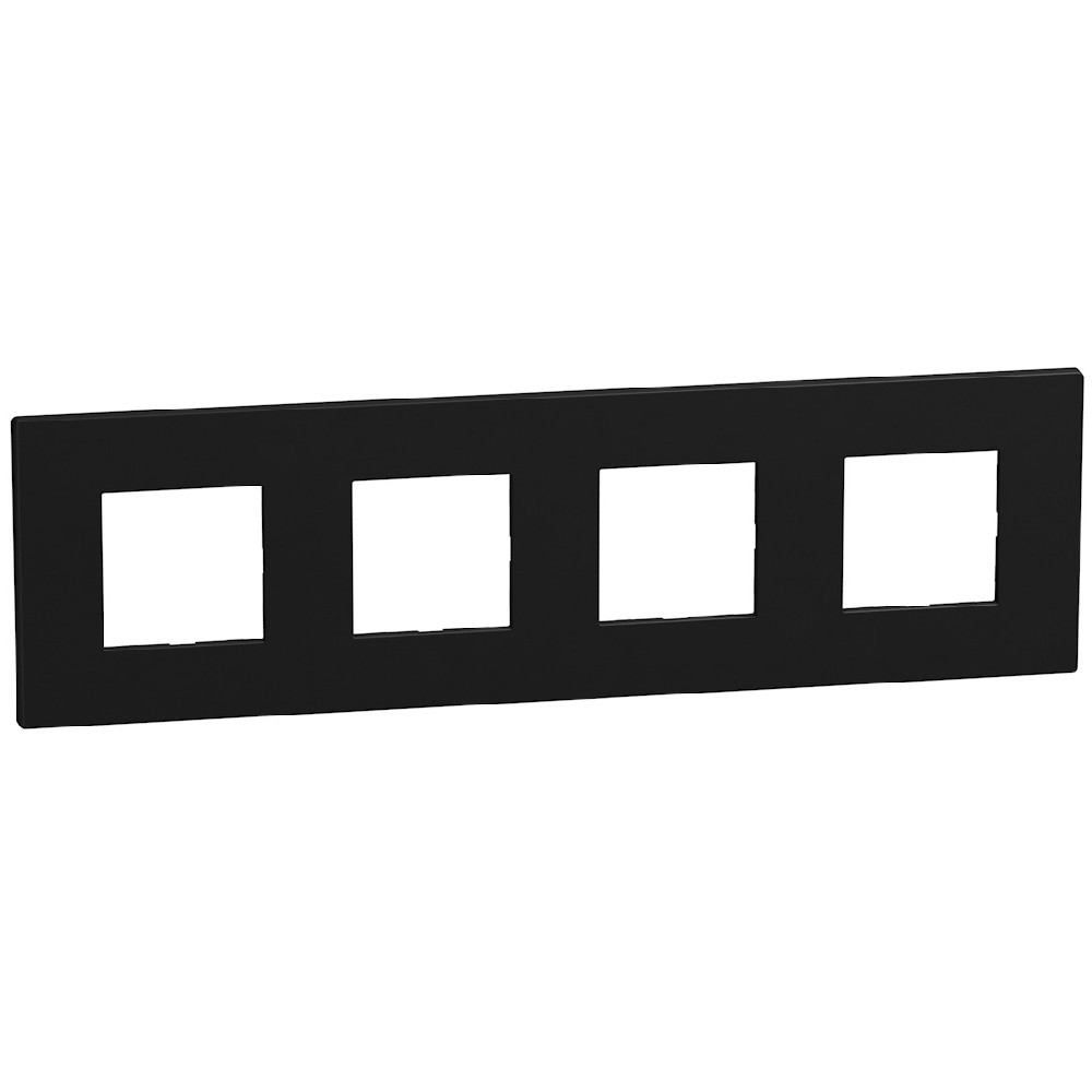 BTicino Schakelmateriaal Light Now afdekraam 4x2 mod zwart