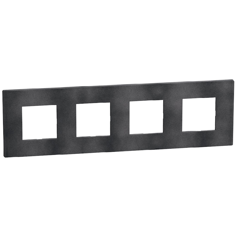 BTicino Schakelmateriaal Light Now afdekraam 4x2 mod zwart grey