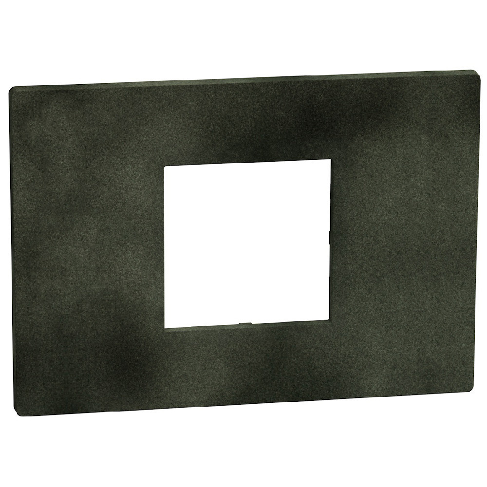 BTicino Schakelmateriaal Light Now afdekraam large 2 modules zwart green