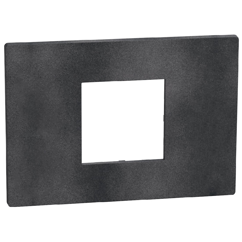 BTicino Schakelmateriaal Light Now afdekraam large 2 modules zwart grey