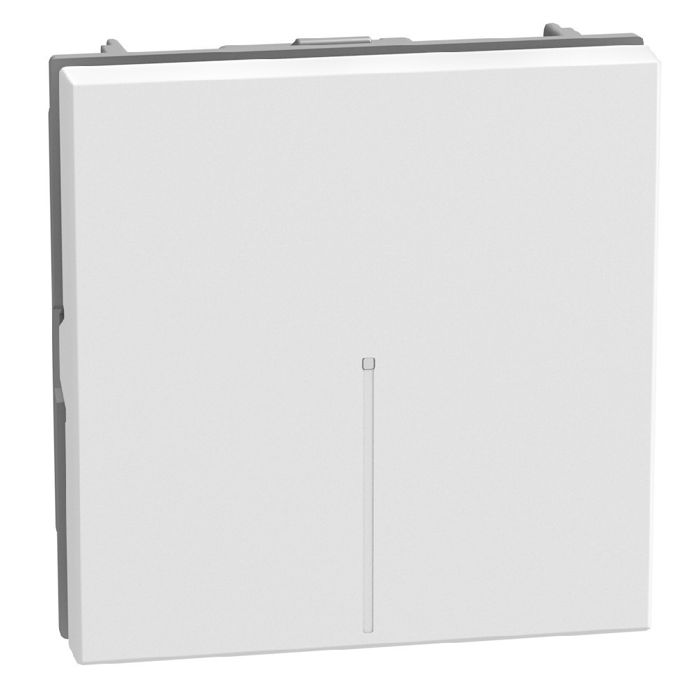 BTicino Schakelmateriaal Light Now axiale drukknop no 10a - 2 modules - wit