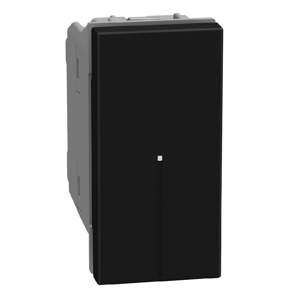 BTicino Schakelmateriaal Light Now axiale kruisschakelaar 10ax - 1 module - zwart