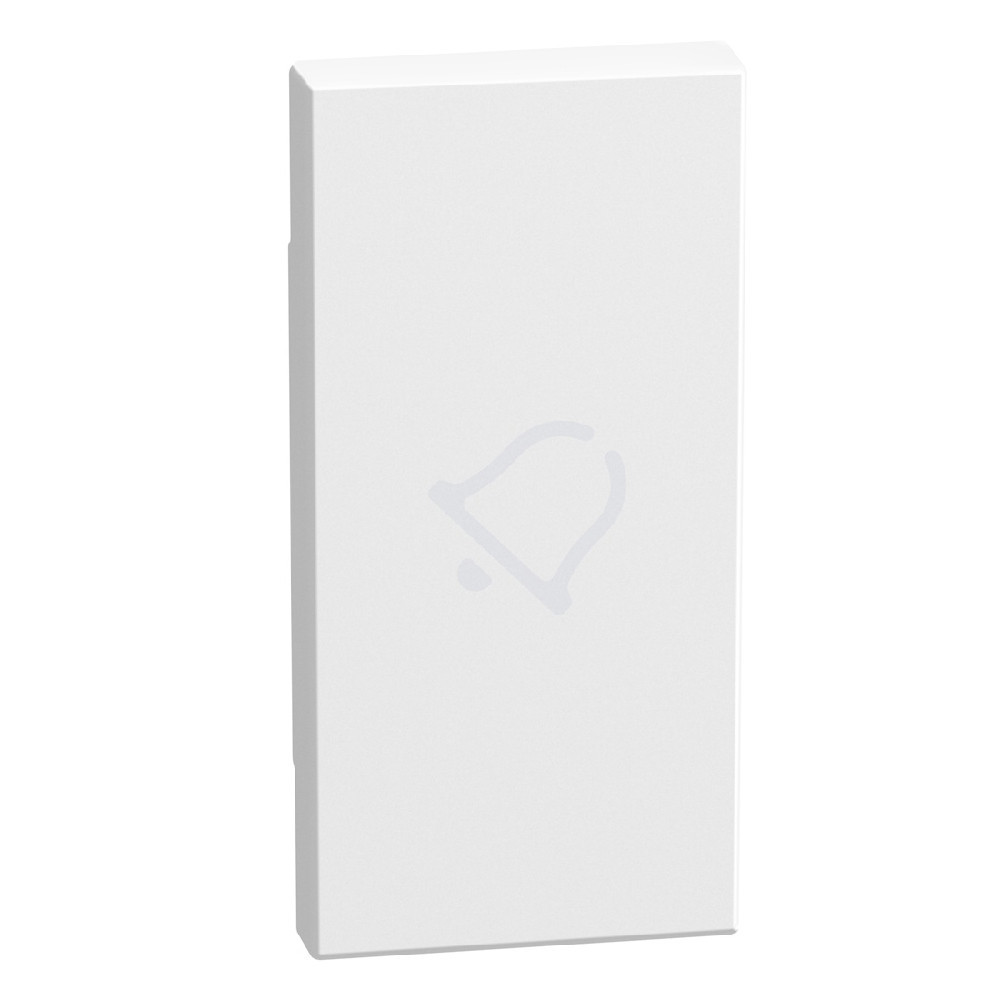 BTicino Schakelmateriaal Light Now axiale toets met pictogram bel 1 module - wit