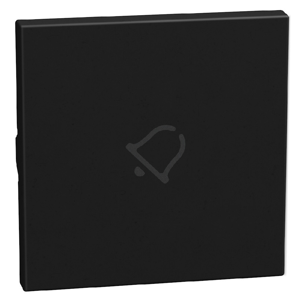 BTicino Schakelmateriaal Light Now axiale toets met pictogram bel 2 modules - zwart