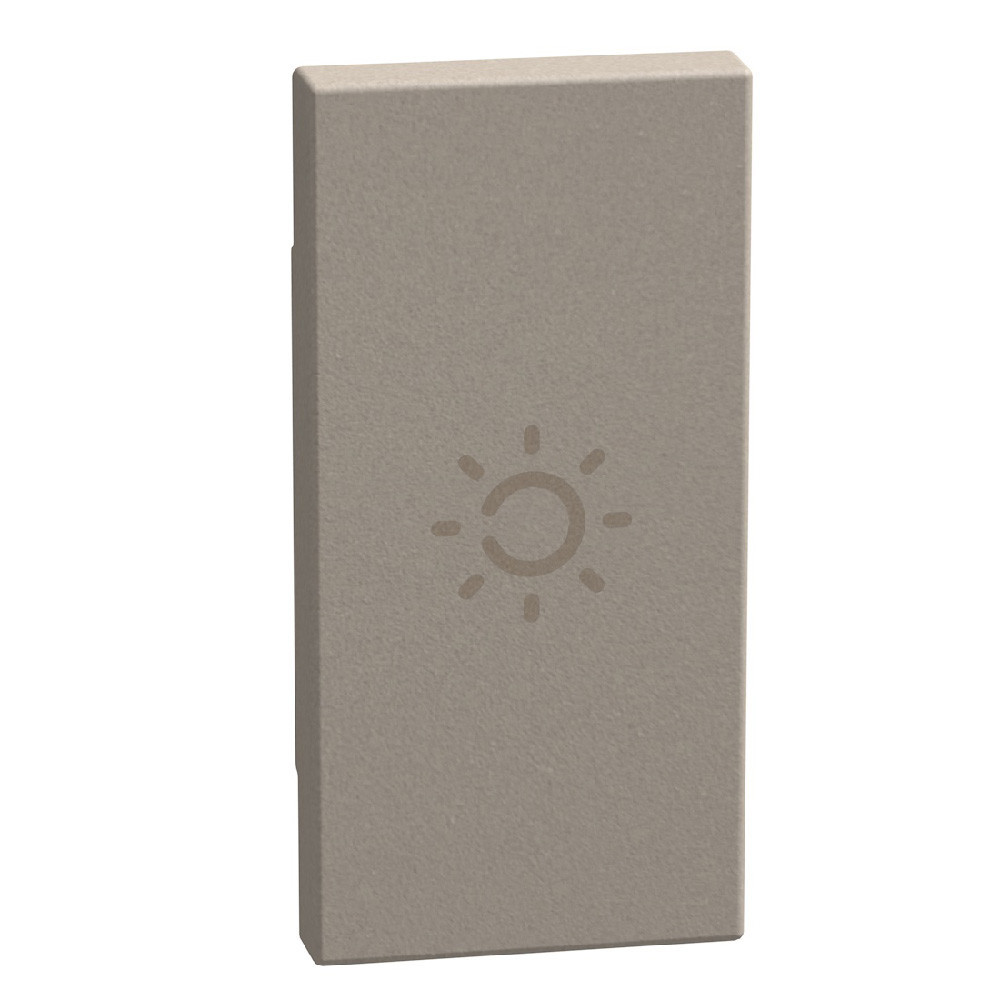 BTicino Schakelmateriaal Light Now axiale toets met pictogram lamp 1 module - stone