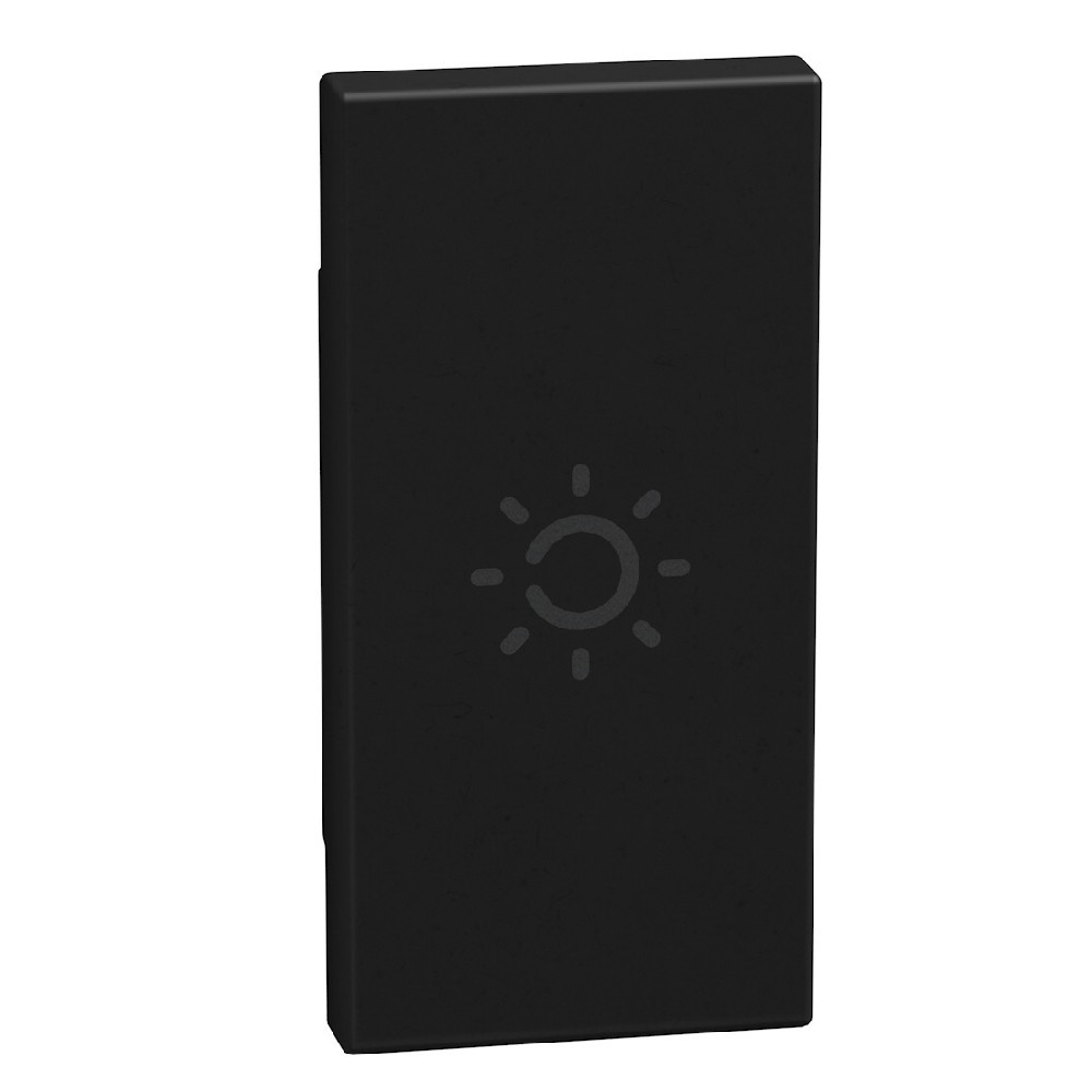 BTicino Schakelmateriaal Light Now axiale toets met pictogram lamp 1 module - zwart