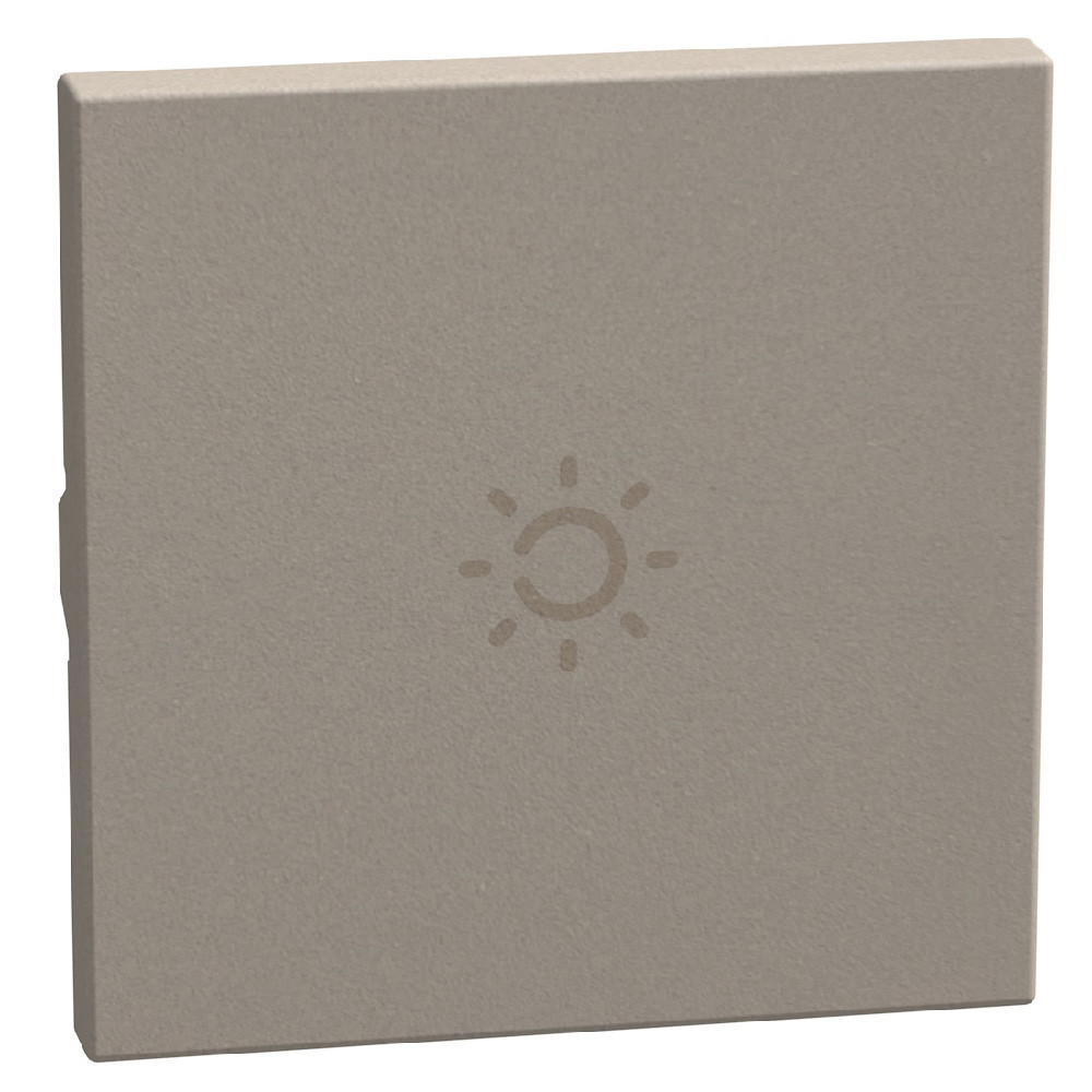 BTicino Schakelmateriaal Light Now axiale toets met pictogram lamp 2 modules - stone