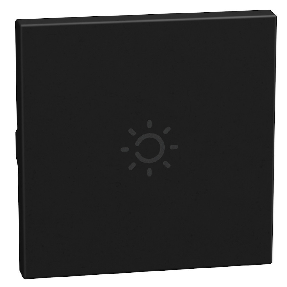 BTicino Schakelmateriaal Light Now axiale toets met pictogram lamp 2 modules - zwart