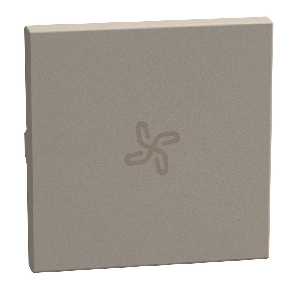 BTicino Schakelmateriaal Light Now axiale toets met pictogram ventilatie 2 modules - stone