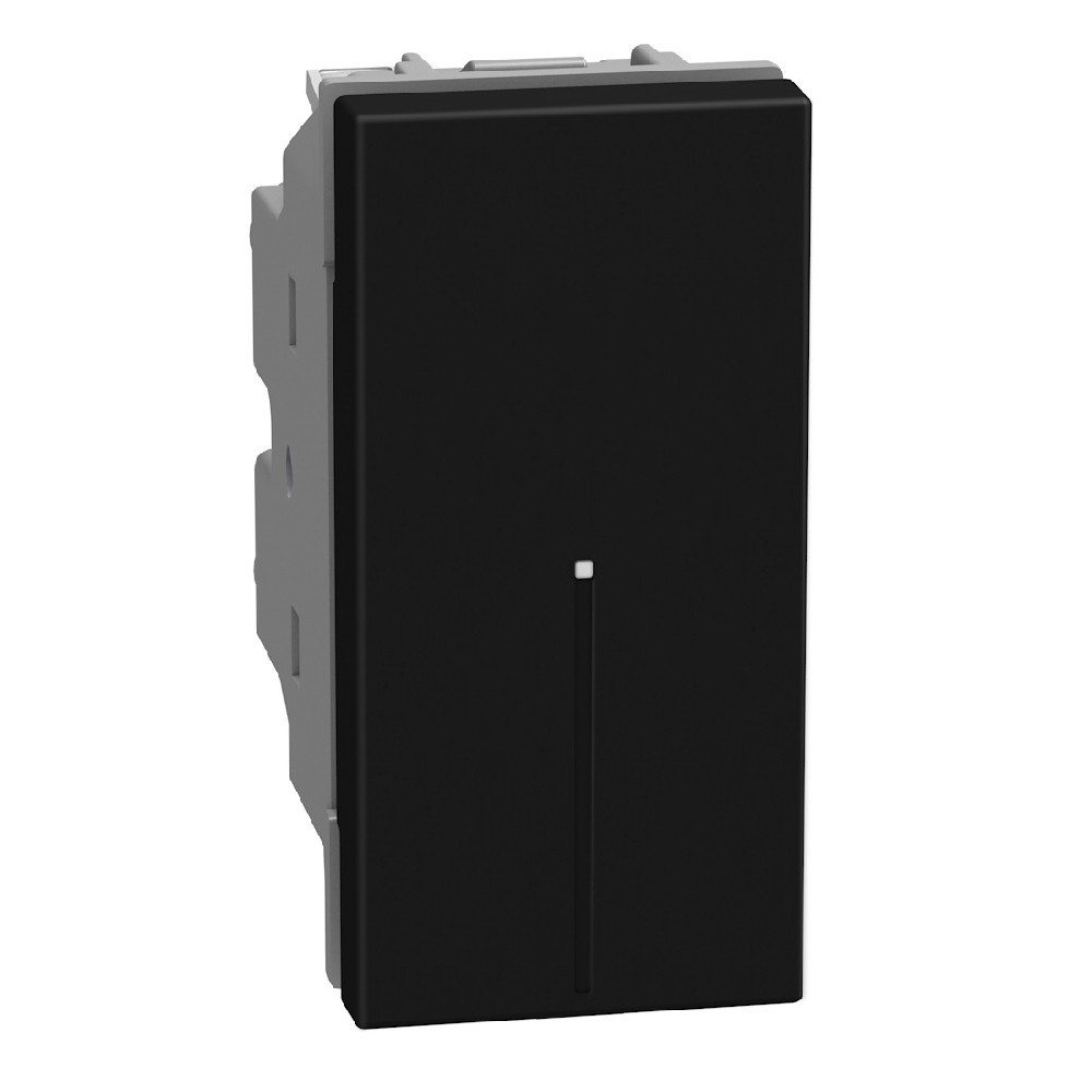 BTicino Schakelmateriaal Light Now axiale wisselschakelaar 10ax - 1 module - zwart