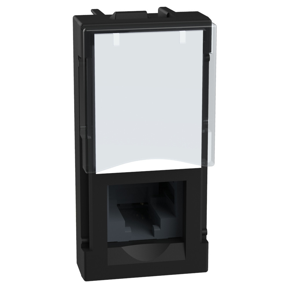 BTicino Schakelmateriaal Light Now connector RJ45-utp-cat5e 1 module zwart