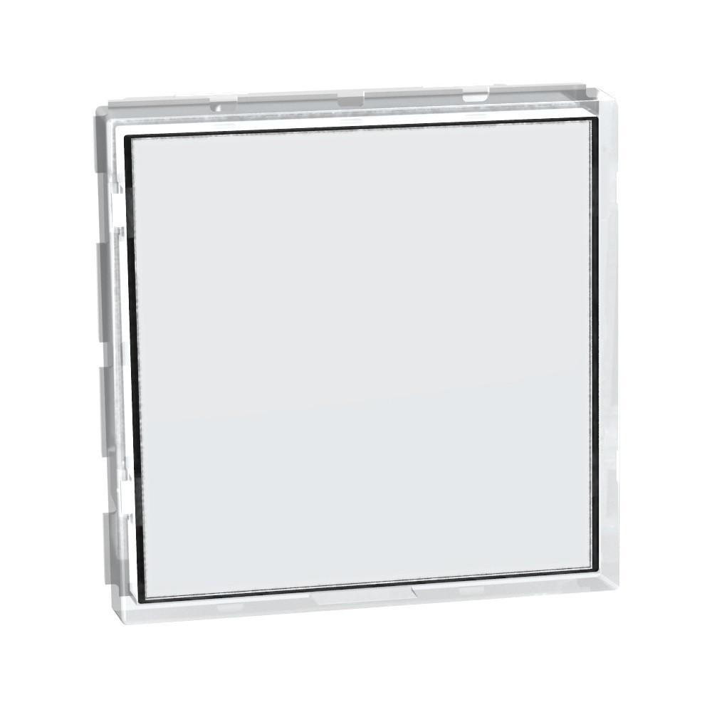 BTicino Schakelmateriaal Light Now drukknop met etikethouder - 2 modules - transparant