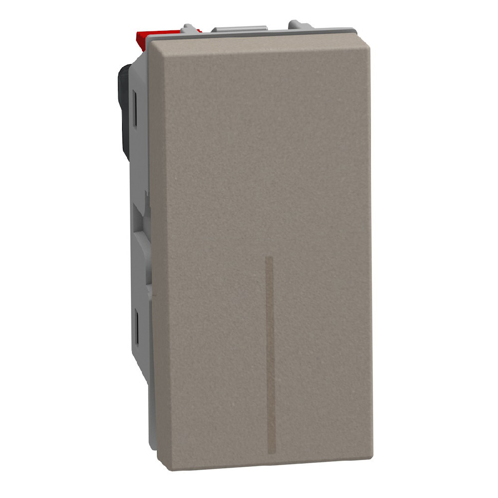 BTicino Schakelmateriaal Light Now drukknop no 10a - 1 module - stone