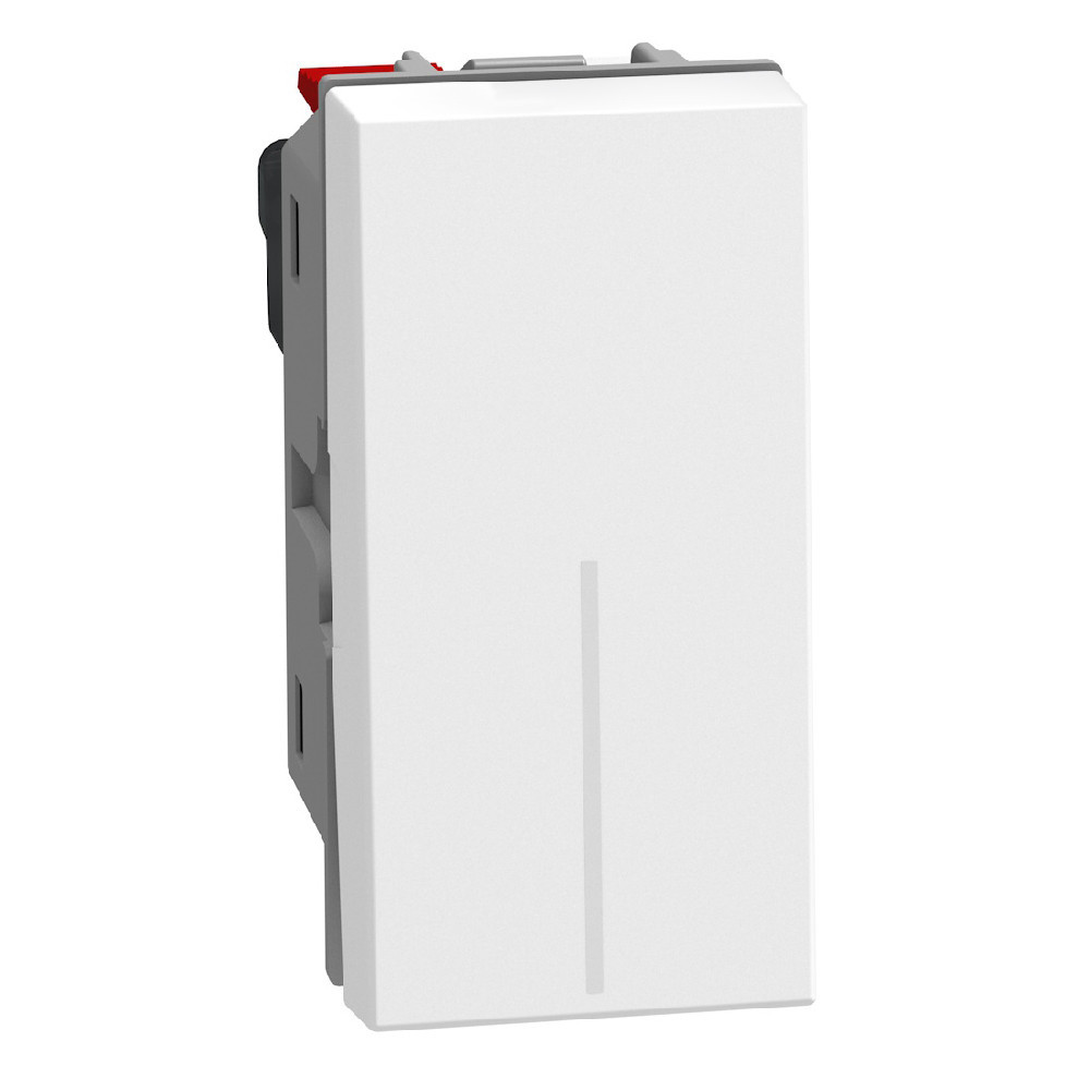 BTicino Schakelmateriaal Light Now drukknop no-NG 10a - 1 module - wit