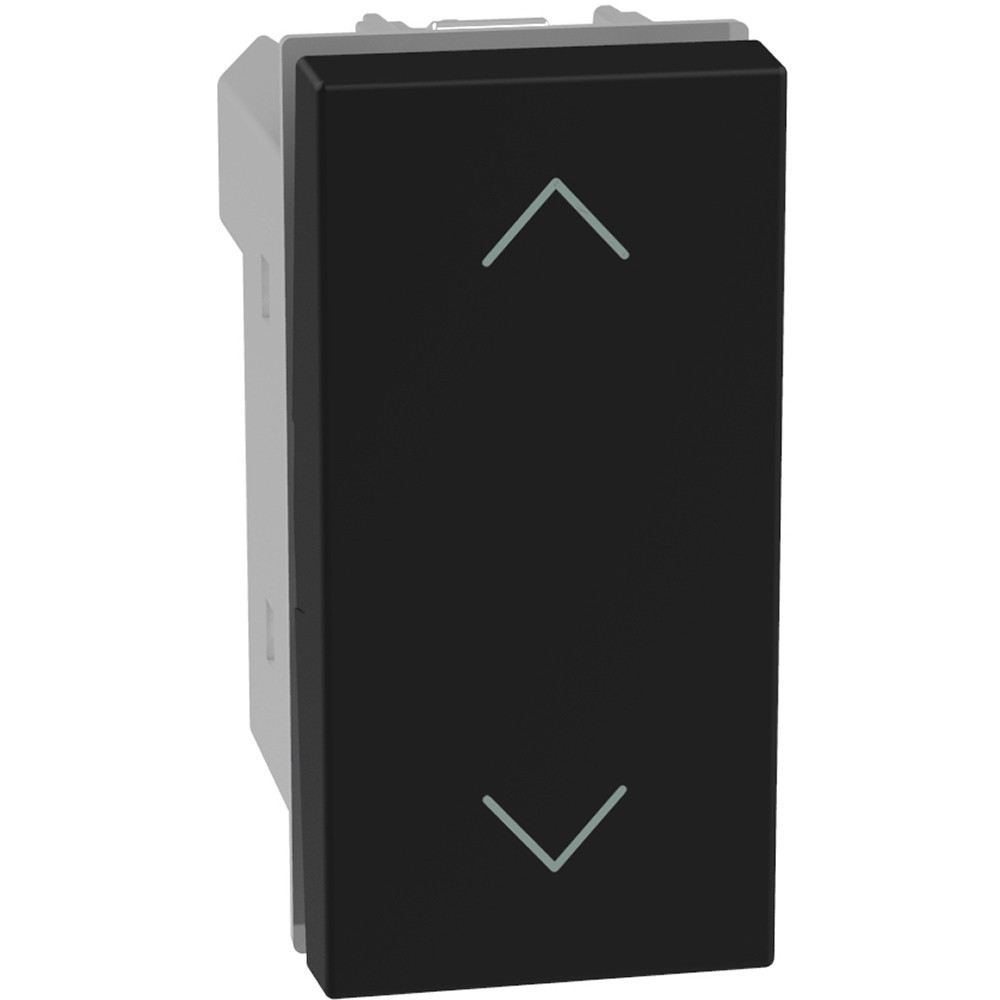 BTicino Schakelmateriaal Light Now dubbele drukknop voor rolluikbediening - 1 module - zwart