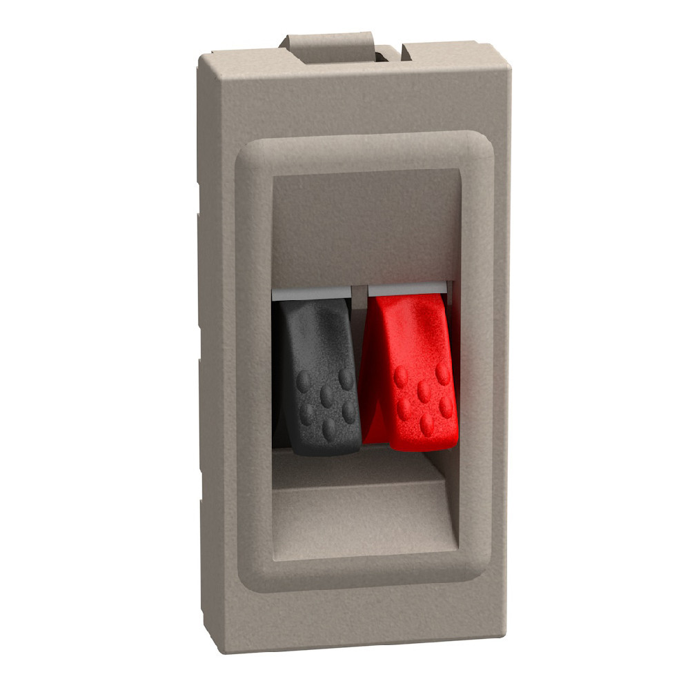 BTicino Schakelmateriaal Light Now enkelvoudige luidsprekeraansluiting - 1 module - stone