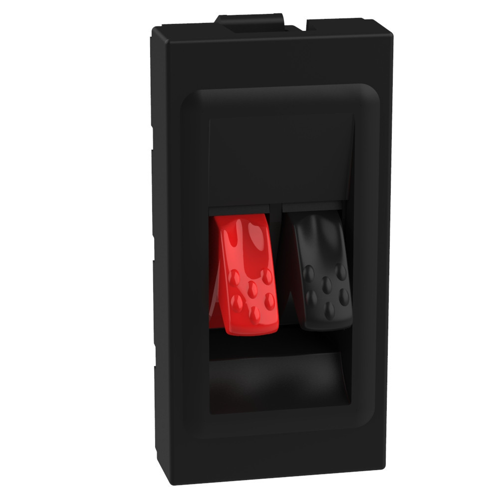 BTicino Schakelmateriaal Light Now enkelvoudige luidsprekeraansluiting - 1 module - zwart