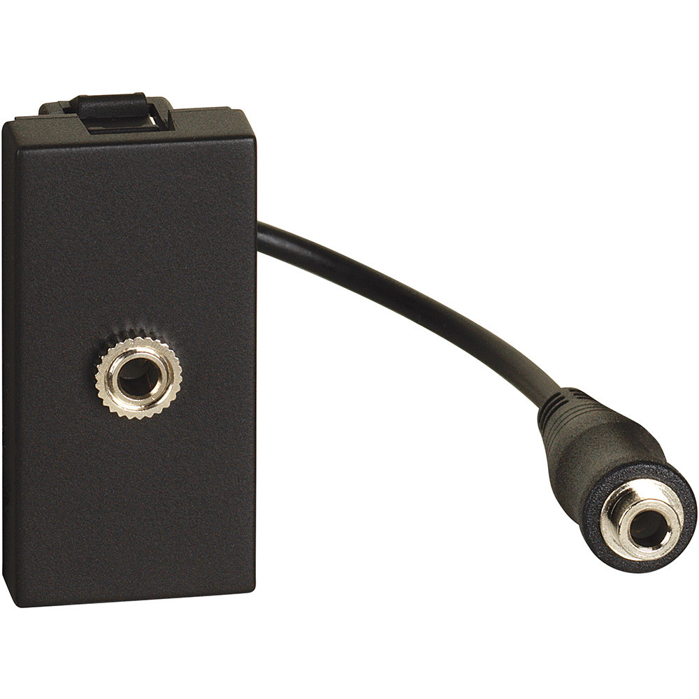 BTicino Schakelmateriaal Light Now jack 3.5 1 mod zwart