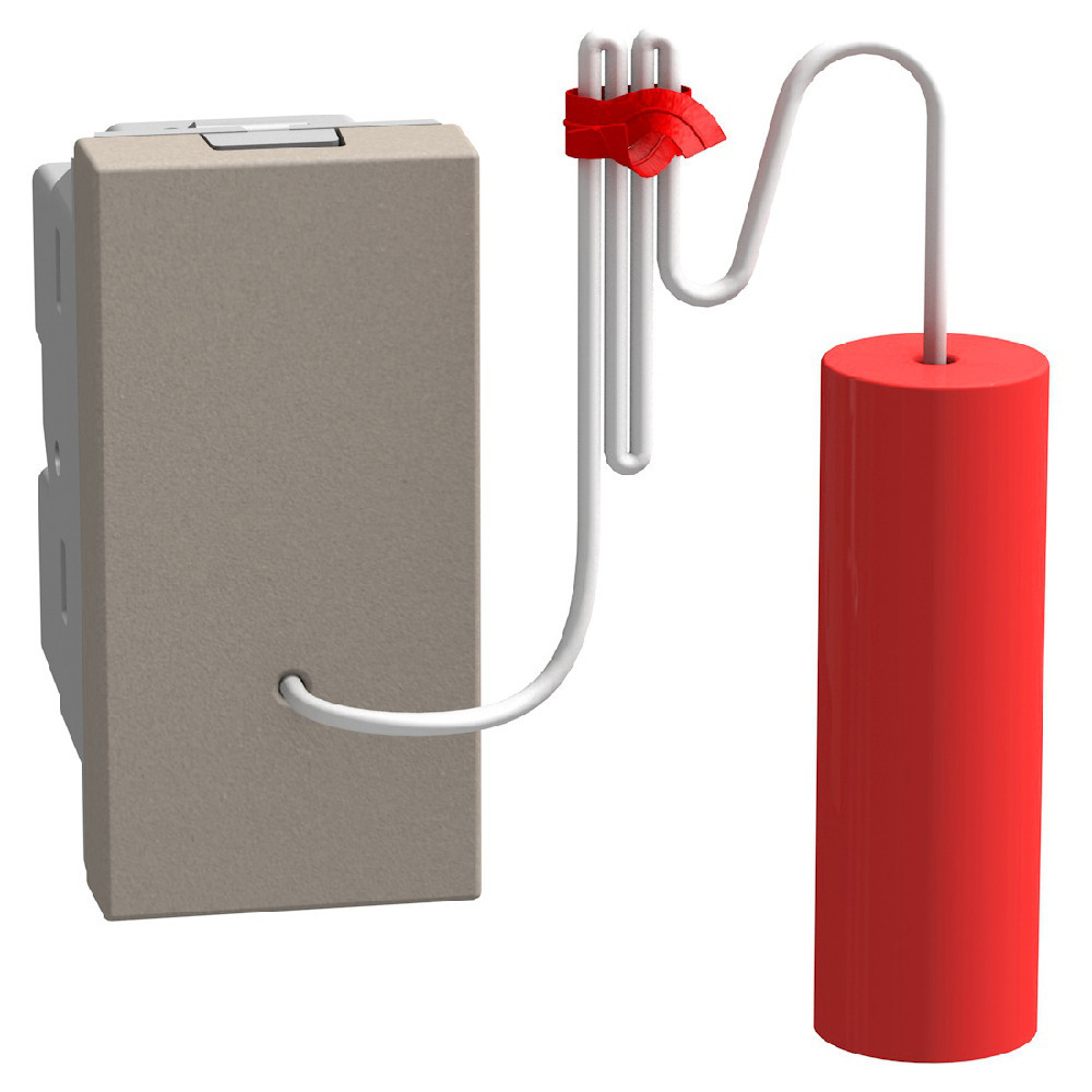 BTicino Schakelmateriaal Light Now no-NG contact met trekmechanisme 10a 1 module - stone