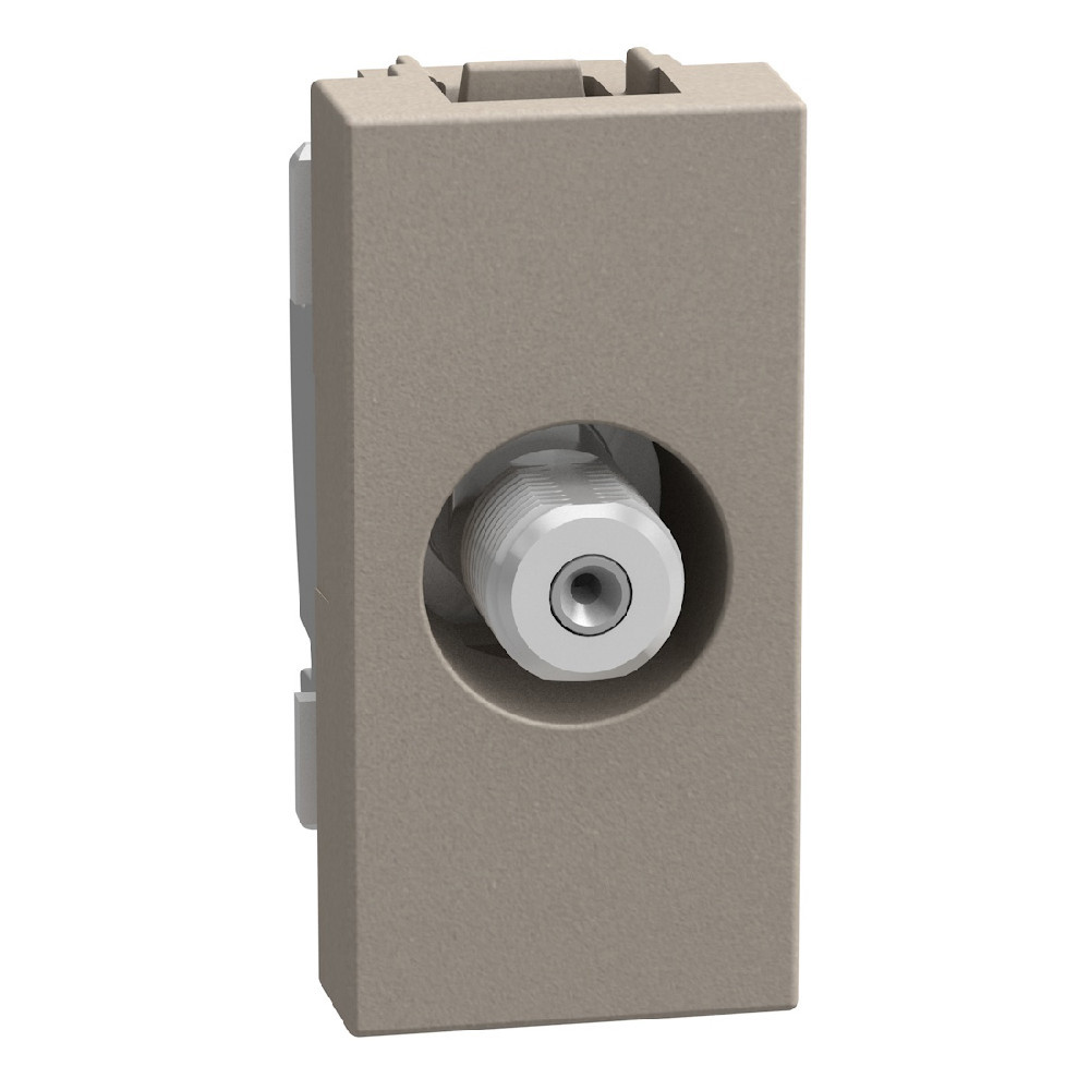 BTicino Schakelmateriaal Light Now sat type F contactdoos - 1 module - stone