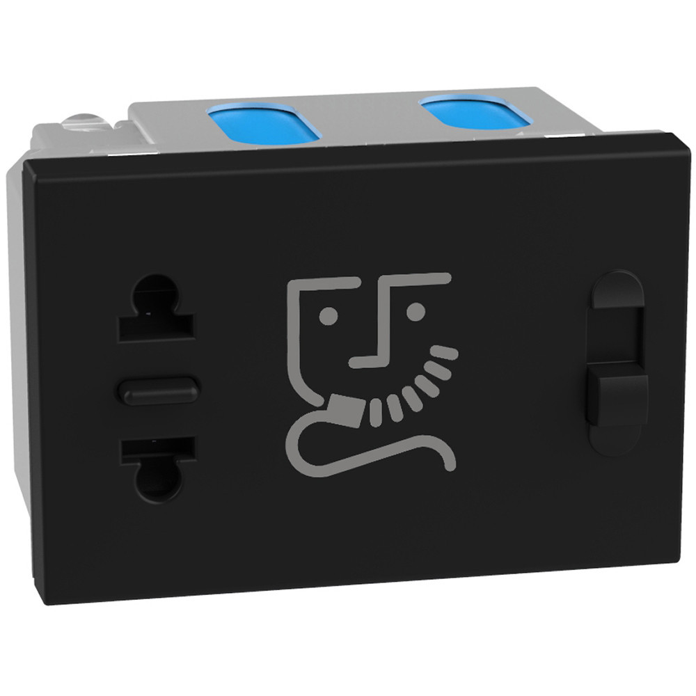 BTicino Schakelmateriaal Light Now scheerwcd 230V - 3 mod - zwart