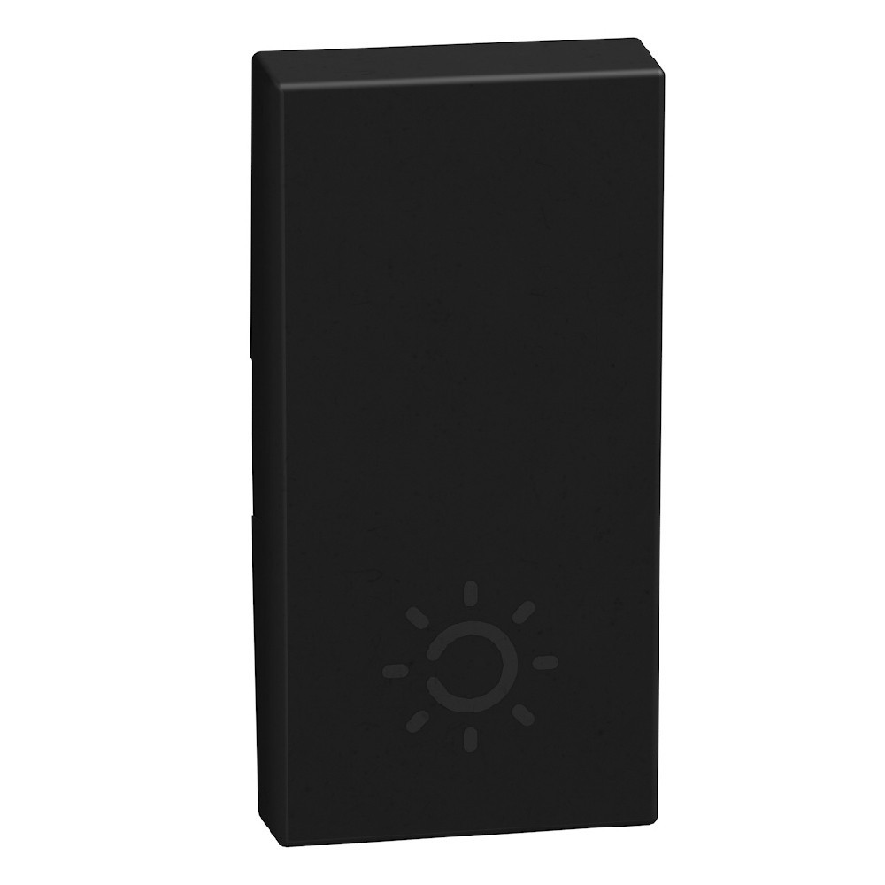 BTicino Schakelmateriaal Light Now toets met pictogram lamp 1 module - zwart