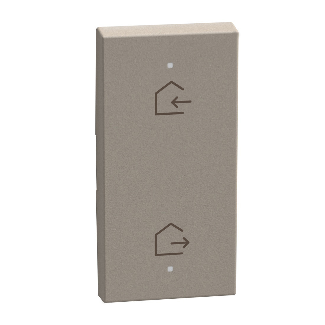 BTicino Schakelmateriaal Light Now - toets pictogram vertrek - aankomst myhome 1 module - stone