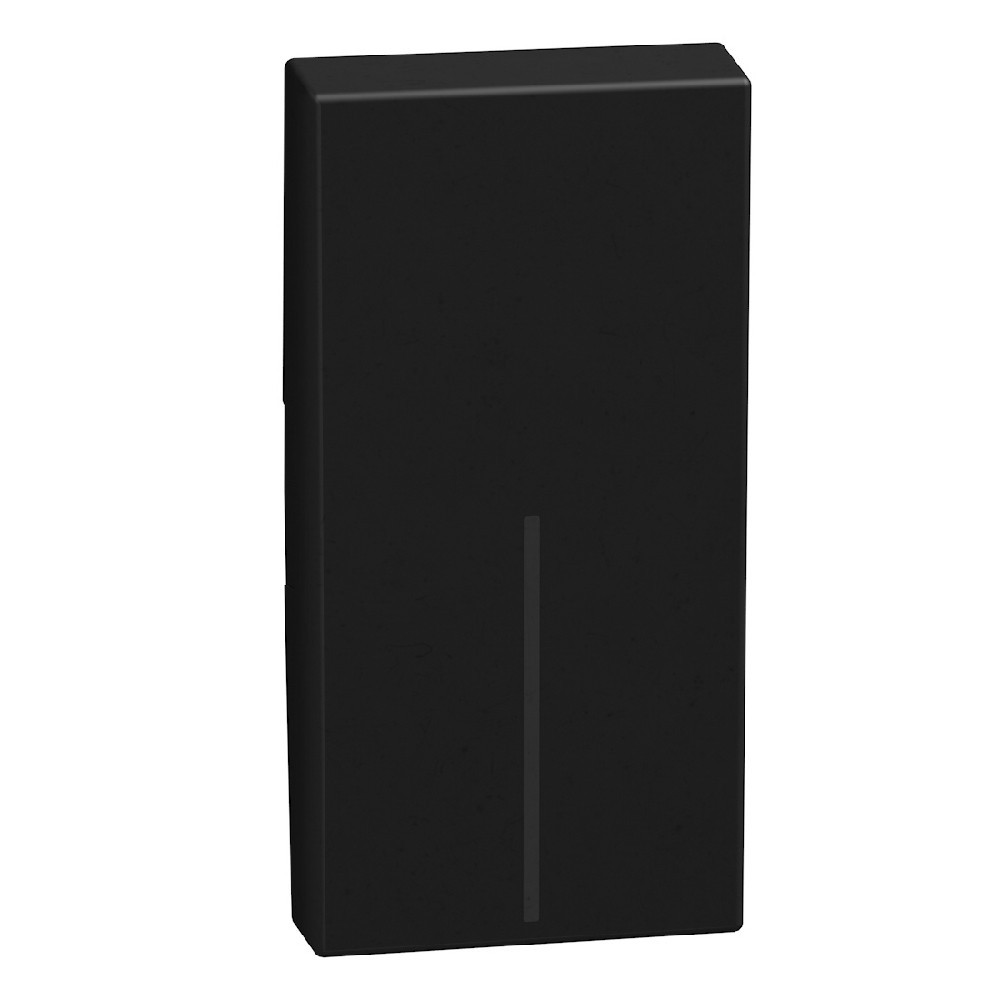 BTicino Schakelmateriaal Light Now toets voor bedieningen 1 module - zwart