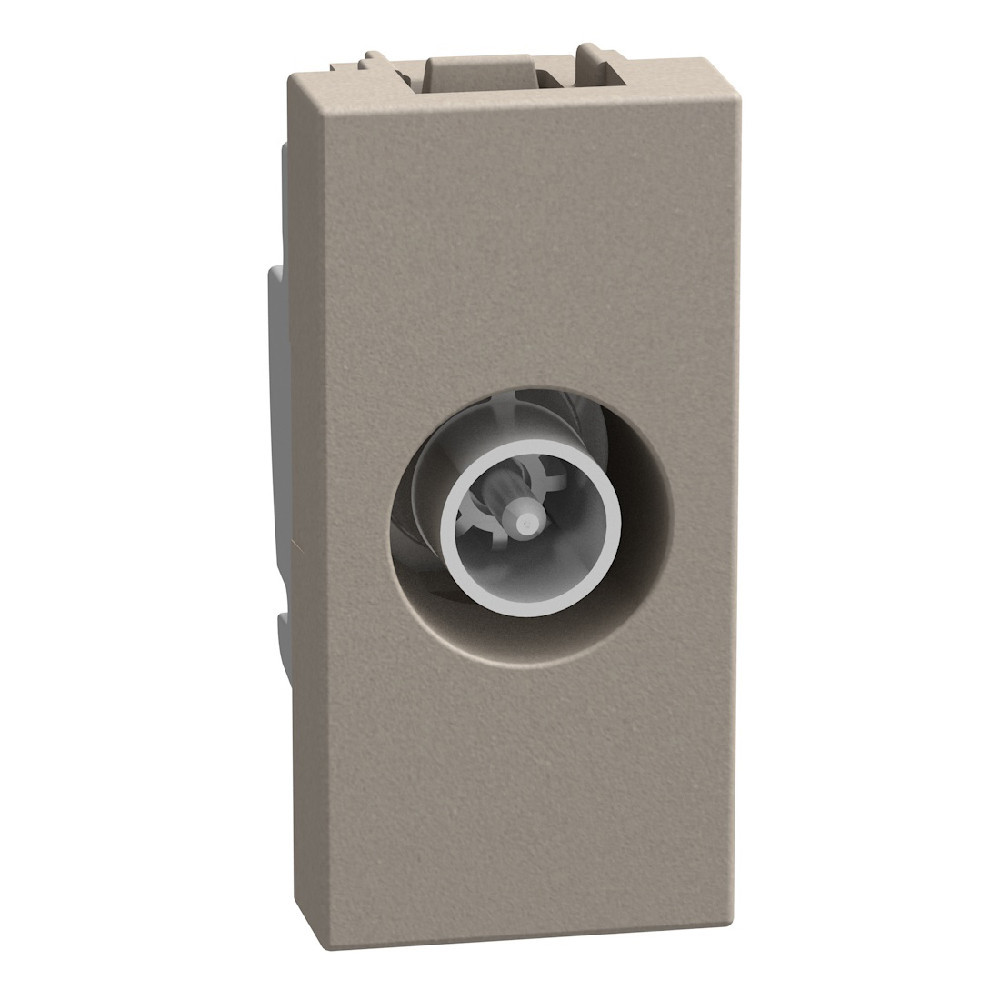 BTicino Schakelmateriaal Light Now TV contactdoos voor doorvoer - 1 module - stone