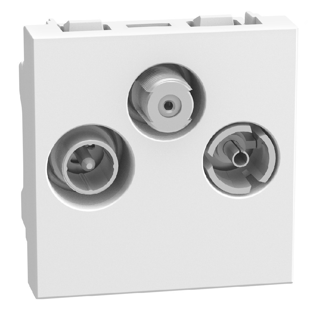 BTicino Schakelmateriaal Light Now TV-R-sat contactdoos - steraansluiting - 2 modules - wit