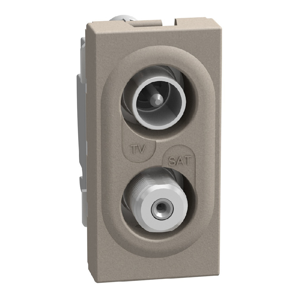 BTicino Schakelmateriaal Light Now TV-sat contactdoos - steraansluiting - 1 module - stone