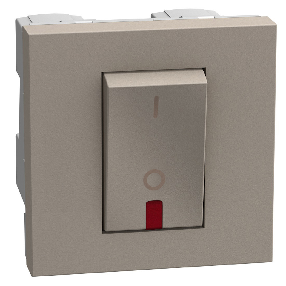 BTicino Schakelmateriaal Light Now tweepolige schakelaar - 32a - 2 modules - stone