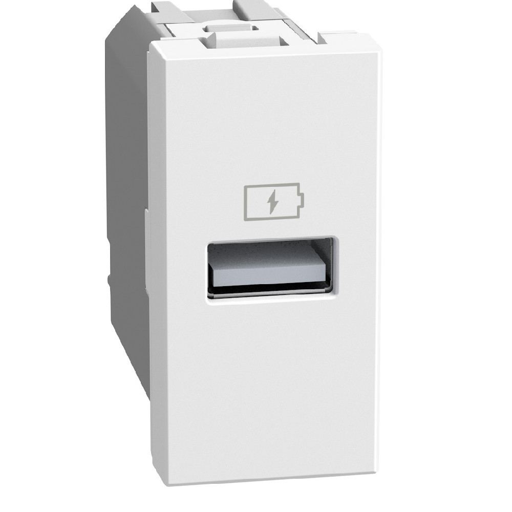 BTicino Schakelmateriaal Light Now usb oplader type A - 15W - 1 module - wit