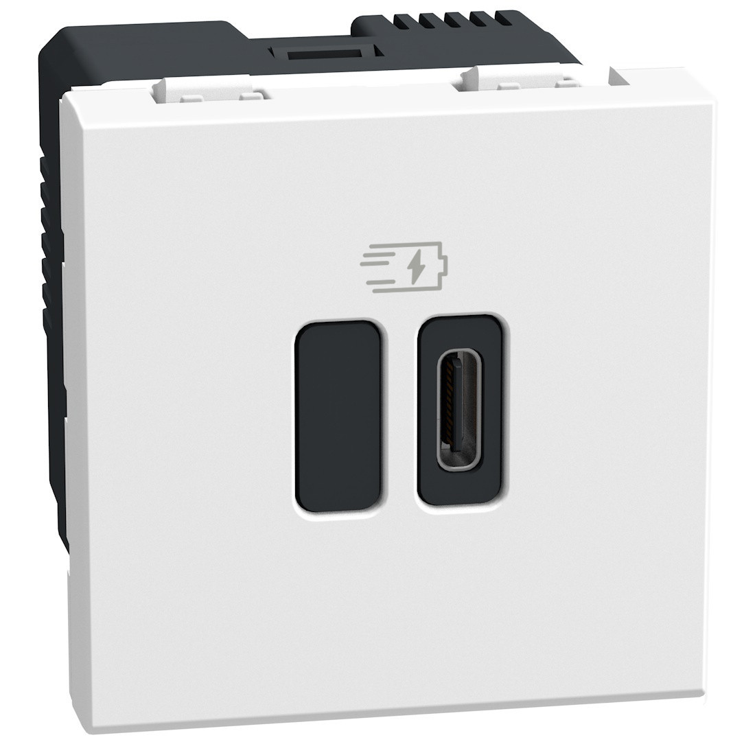 BTicino Schakelmateriaal Light Now usb oplader type C - 45W power delivery - 2 modules - wit