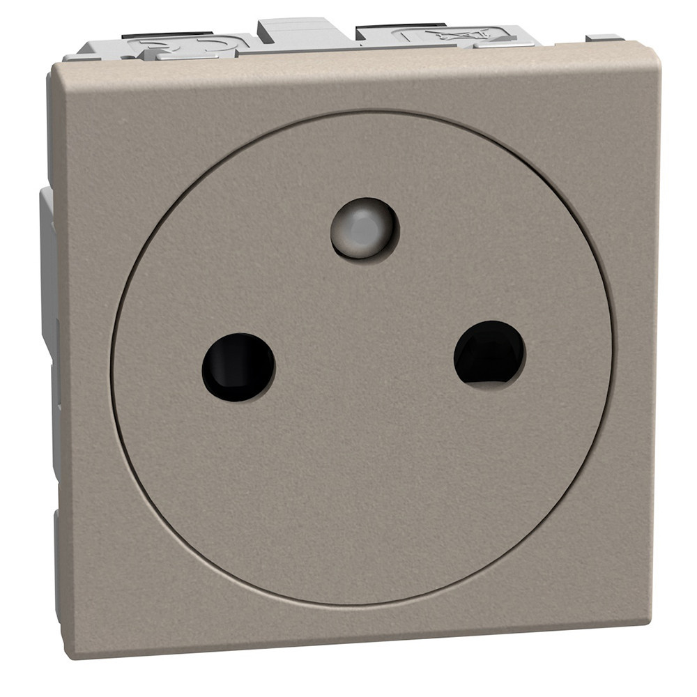 BTicino Schakelmateriaal Light Now vlakke WCD 2p+penaarde - 2 modules - stone