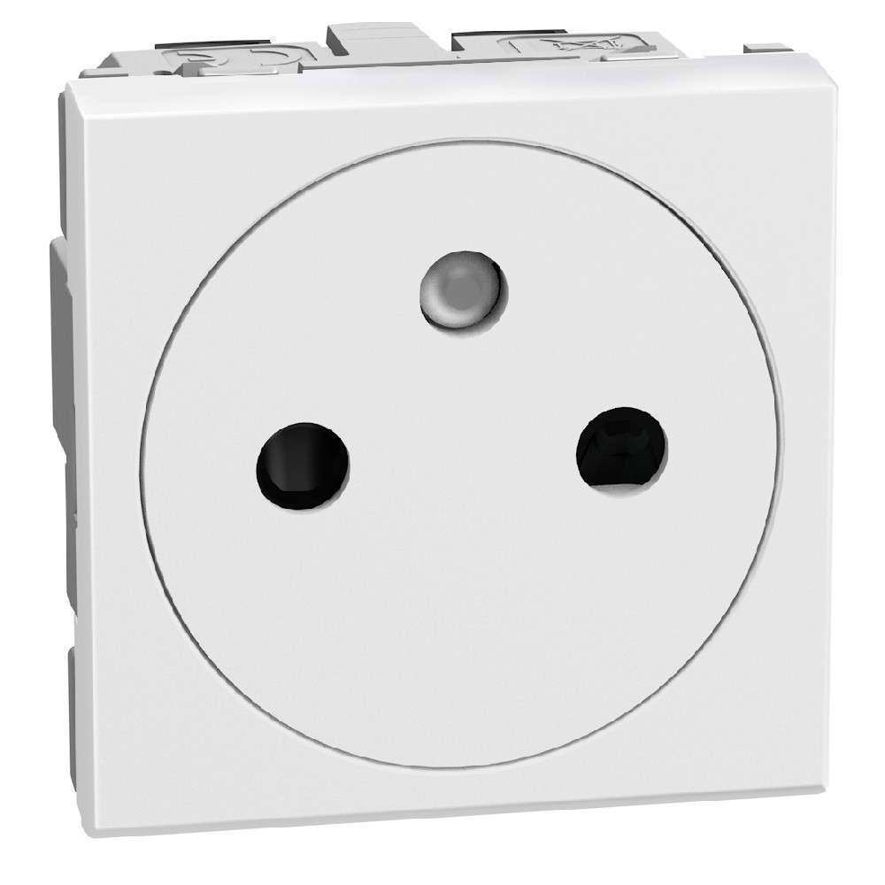 BTicino Schakelmateriaal Light Now vlakke WCD 2p+penaarde - 2 modules - wit