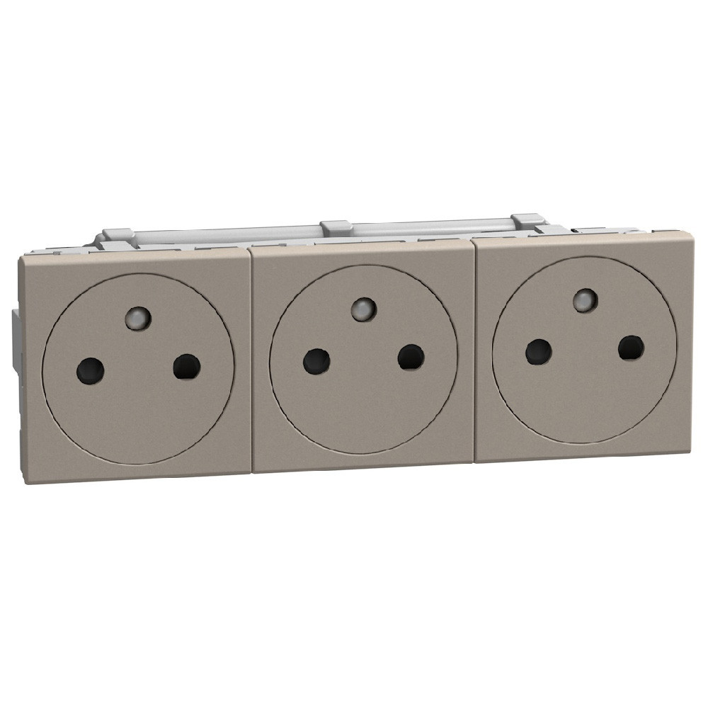 BTicino Schakelmateriaal Light Now vlakke WCD 3x2p+penaarde voorbedraad - 6 modules - stone