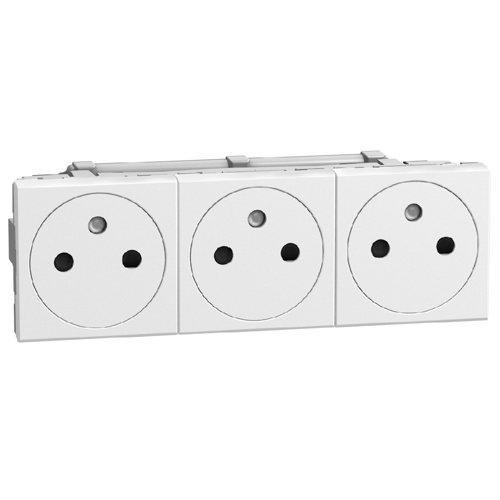 BTicino Schakelmateriaal Light Now vlakke WCD 3x2p+penaarde voorbedraad - 6 modules - wit