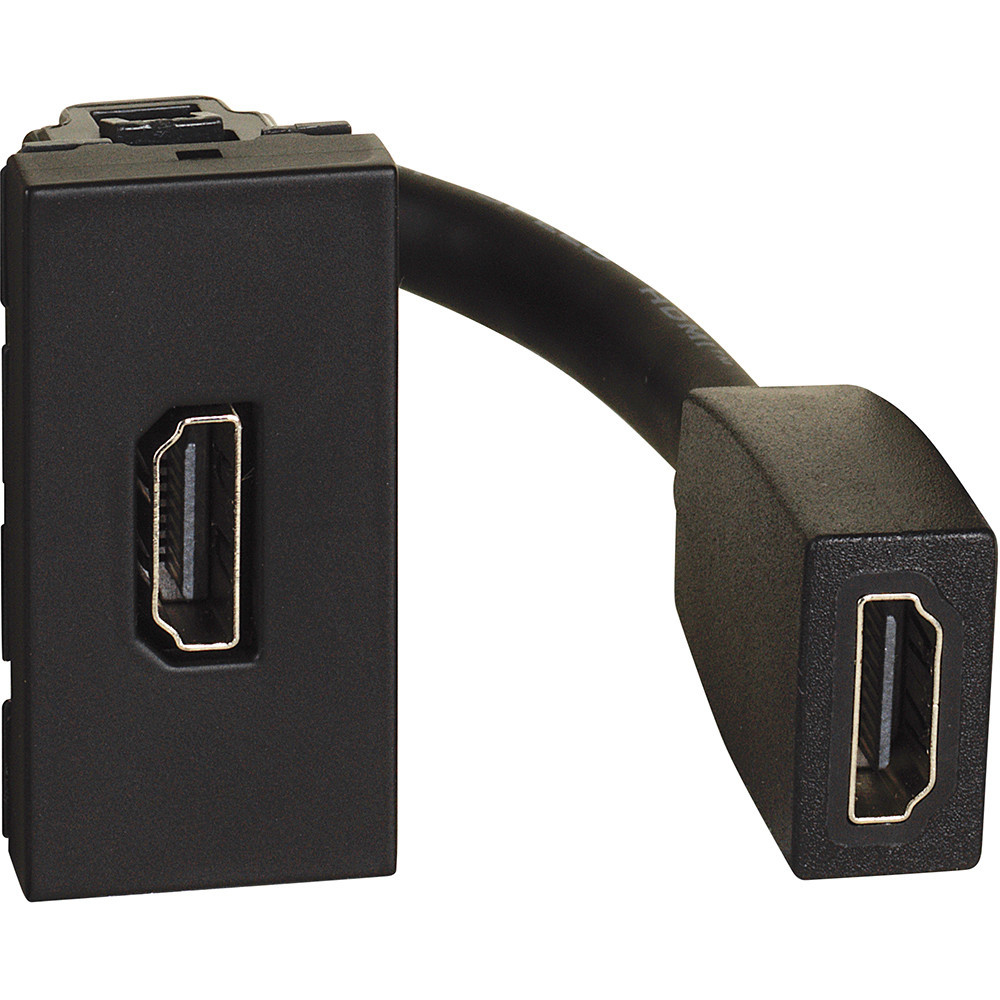 BTicino Schakelmateriaal Light Now voorbedrade hdmi 1 mod zwart