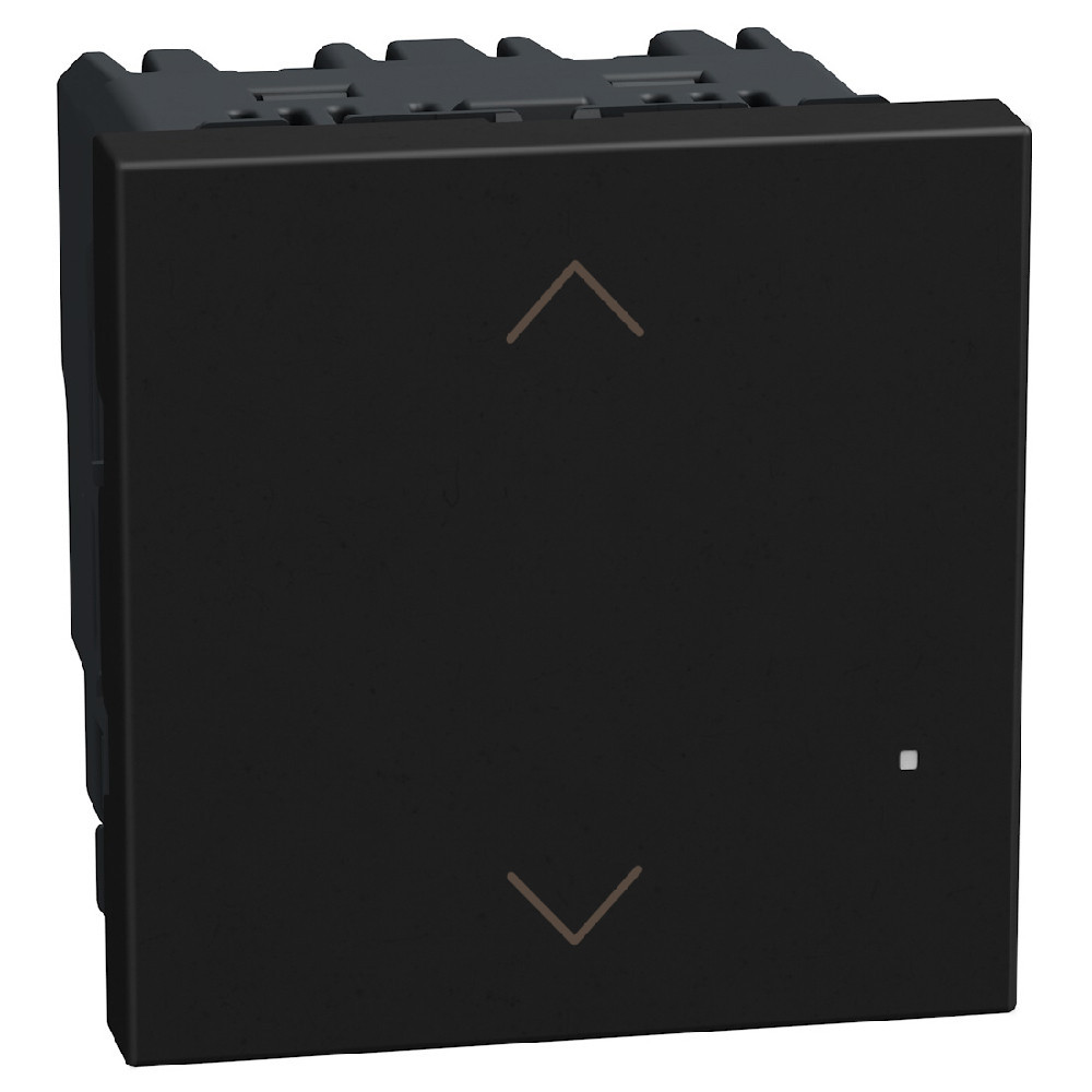 BTicino Schakelmateriaal Light Now WN - rolluikschakelaar 2 modules - zwart