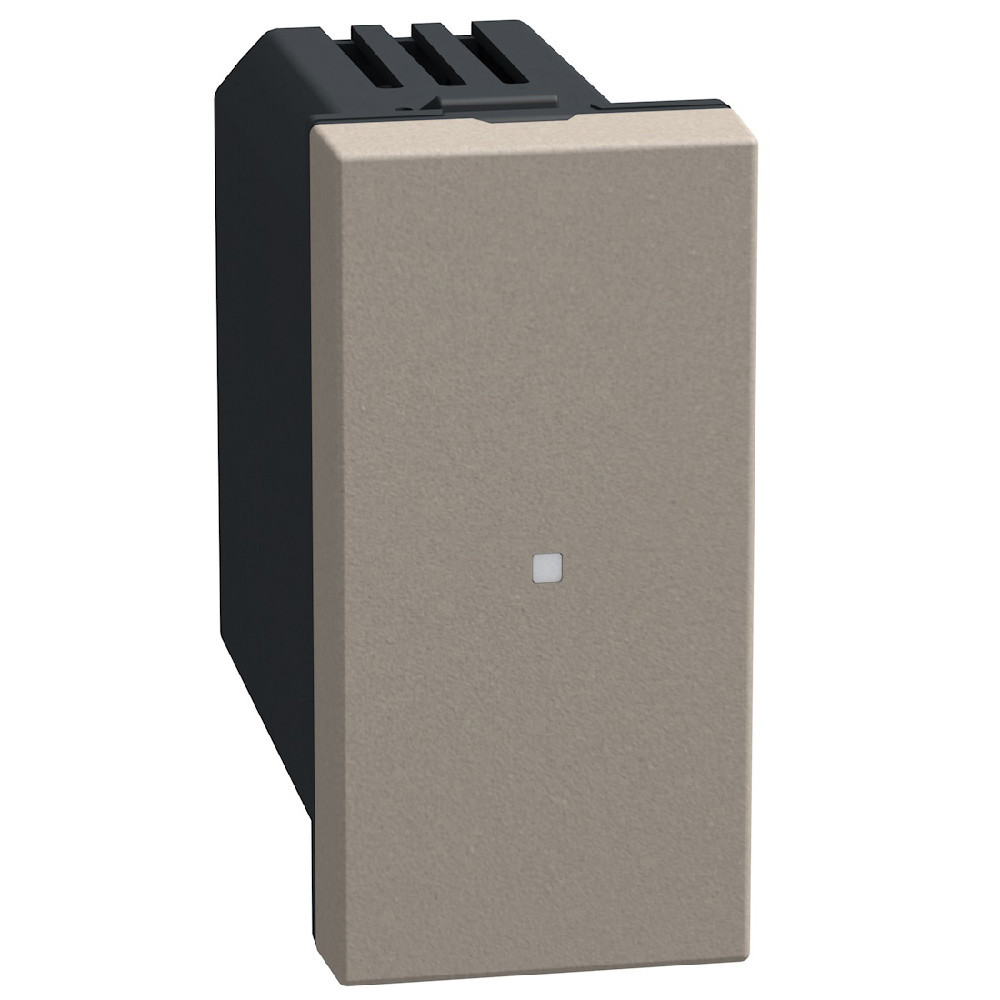 BTicino Schakelmateriaal Light Now WN - schakelmodule 16 A 1 module - stone